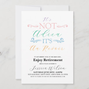 AdeuではないAu Revoirの退職パーティー 招待状