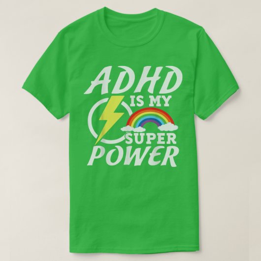 ADHDおもしろいは、ADHDの10代を持つ私のパワーの人々 Tシャツ (デザイン正面)