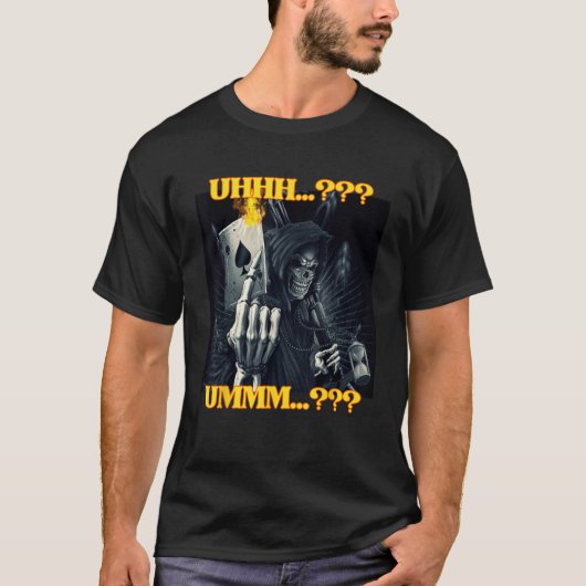 ADHDおもしろいエディクール懸命スケルトンミーム Tシャツ (正面)