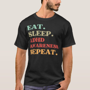 ADHDおもしろい認識度ADHD AW食べについて引用文 Tシャツ