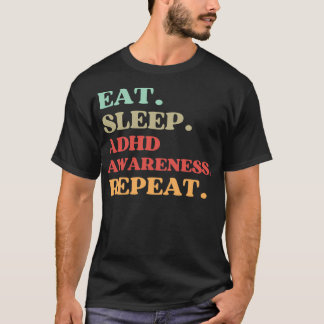 ADHDおもしろい認識度ADHD AW食べについて引用文 Tシャツ