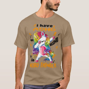 ADHDおもしろい認識度ADHD ix27mを許可 Tシャツ