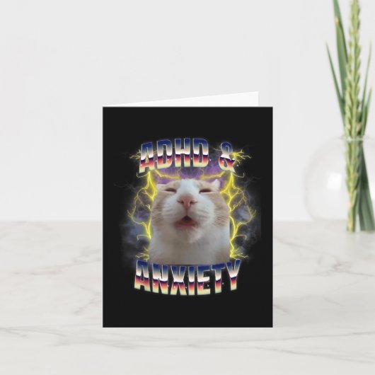 Adhdおよび不安神経多様性おもしろい間抜けミームC カード (正面)