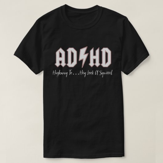 ADHDちょっとリスのシャツに見える Tシャツ (デザイン正面)