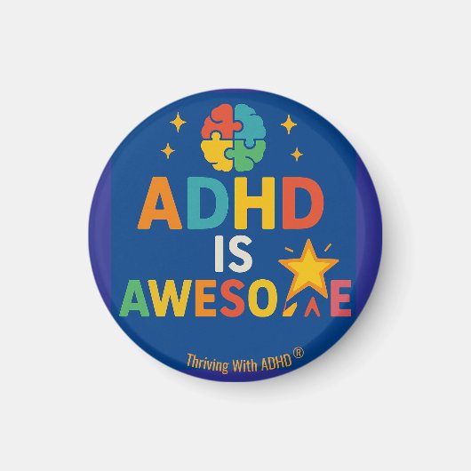 ADHDで盛り上がる* ADHD 素晴らし" マグネット (正面)