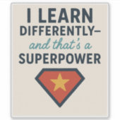 ADHDで繁栄する*私は異な学る シール (正面)