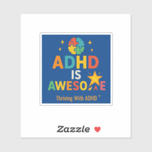 ADHDで繁栄* ADHD 素晴らし シール