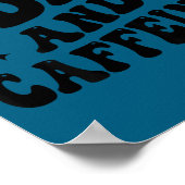 ADHDとカフェインの過剰な活発さを燃料に動く大人のユーモア ポスター (角)