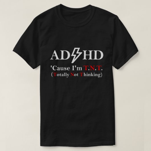 ADHDとロックの音楽。 Tシャツ (デザイン正面)