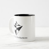 adhdのロゴ2はマグ味方しました ツートーンマグカップ (正面左)