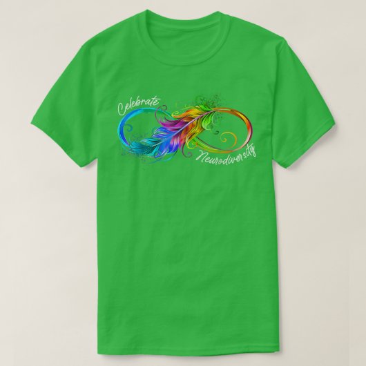 ADHDの祝神経多様性は評価に値する Tシャツ (デザイン正面)