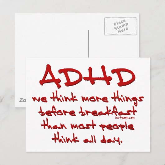ADHDの考え詳細 ポストカード (正面/裏面)