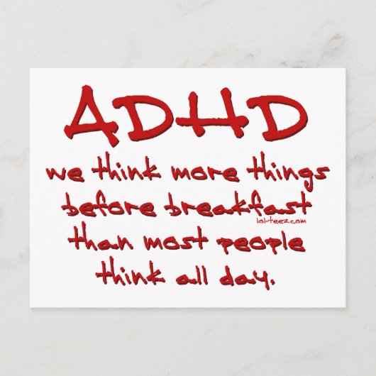 ADHDの考え詳細 ポストカード (正面)