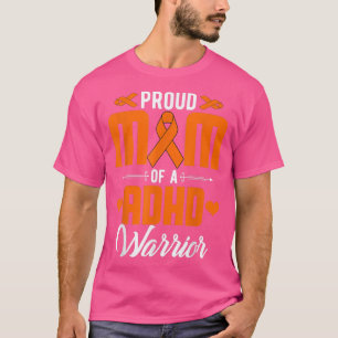 ADHDの誇りを持ったママADHD戦士ADHD認識度オーラン Tシャツ