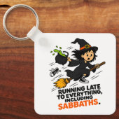 ADHDの魔法使いが遅刻するハロウィン コメディ キーホルダー (正面)