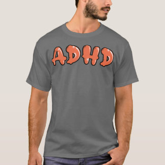Adhdはバブル素晴らし落書き文字 Tシャツ