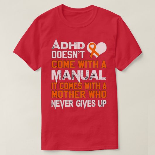 Adhdはマニ来ア・デーを伴わない Tシャツ (デザイン正面)