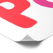 ADHDは私のスーパーパワーカラフルおもしろいバブル文字 ポスター (角)