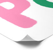 ADHDは私のスーパーパワーカラフルおもしろいバブル文字 ポスター (角)