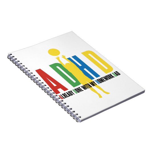 ADHDは私の宿題パパで既に完了 ノートブック (右側)