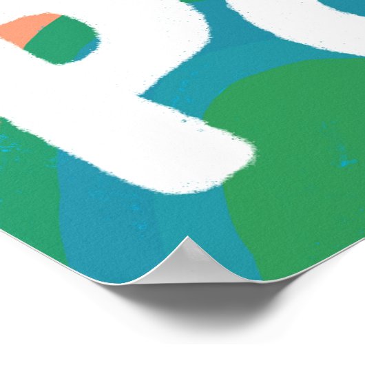 ADHDは私の超大国おもしろいバブルカラフル文字 ポスター (角)