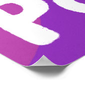 ADHDは私の超大国おもしろいバブル文字パープル ポスター (角)