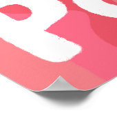 ADHDは私の超大国おもしろいバブル文字ピンク ポスター (角)