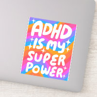ADHDは私の超大国のおもしろいカラフルバブル文字