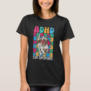 ADHDは私の超大国愛犬家パズル子供へM Tシャツ