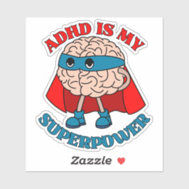 ADHDは私の超大国 – 頭のケープを着ている シール