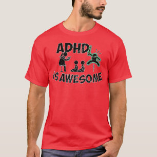 Adhdは緑素晴らしの汚れ Tシャツ