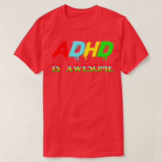 adhdは21素晴らしである tシャツ (デザイン正面)