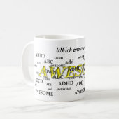 ADHDは、異様、素晴らしい加えます コーヒーマグカップ (正面左)