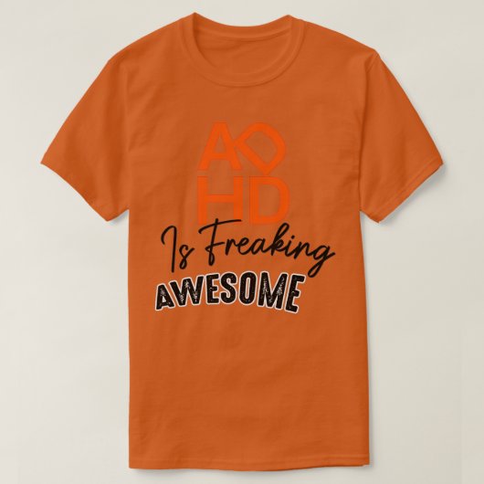 ADHDはADHD素晴らし戦士のための6 Tシャツ (デザイン正面)
