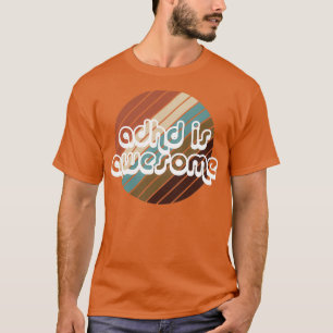ADHDはADHD A素晴らし用ヴィンテージレトロ70sスタイル Tシャツ
