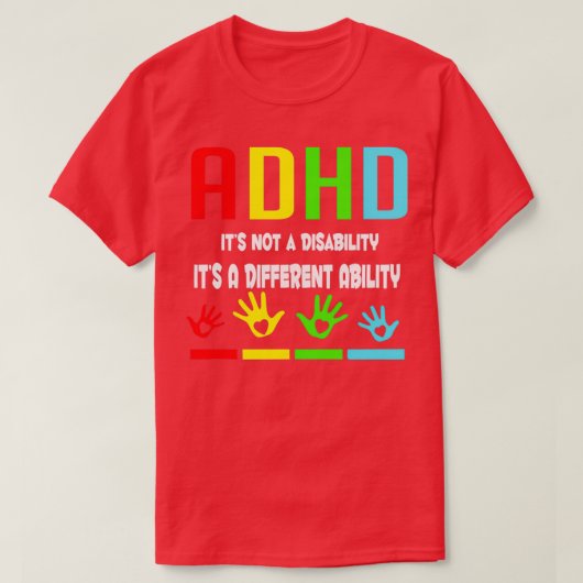 Adhdアビリティ違う認識度キッズ Tシャツ (デザイン正面)