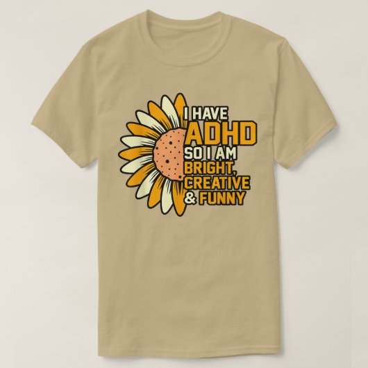 ADHDオレンジリボン障害を持っている認識度Supo Tシャツ (デザイン正面)