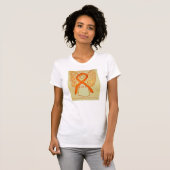 ADHDオレンジ認識度リボンエンジェルカスタムシャツ Tシャツ (正面フル)