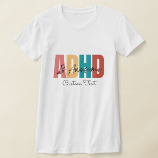 ADHDカスタム文字個人化精神衛生 Tシャツ