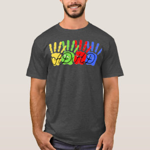 ADHDカラフル Tシャツ
