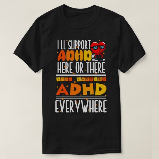 ADHDサポート2 Tシャツ (デザイン正面)