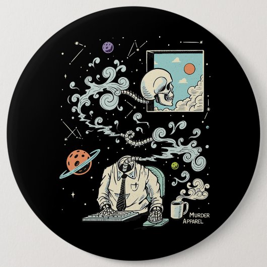 ADHDスケルトン61の間隔 缶バッジ (正面)