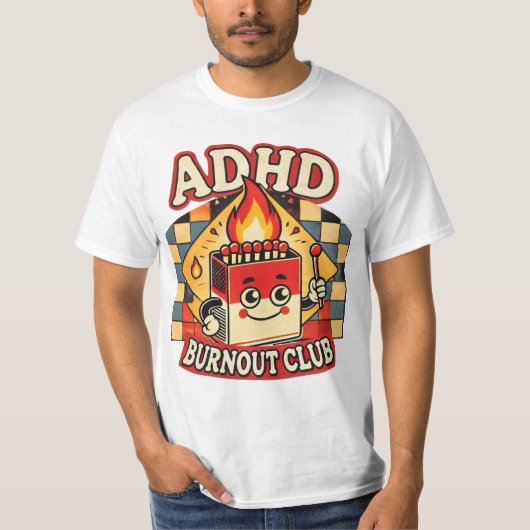 adhdバーンアウトクラブ tシャツ (正面)