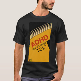 AdhdビデオカセットVhs神経発散性 Tシャツ