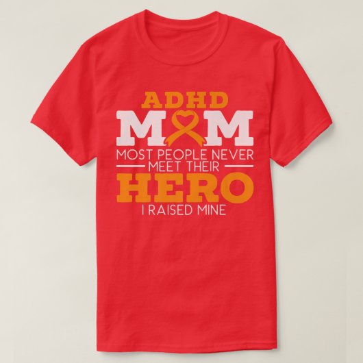 ADHDママADHD認識度抱擁ニューロダイバーシティプレ Tシャツ (デザイン正面)