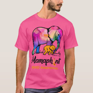 ADHDマムエレファントマママファントADHD認識度 Tシャツ