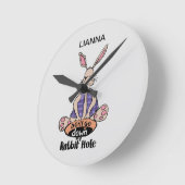 ADHDラビットホールパーソナライズされたラウンドウォールクロック ラウンド壁時計 (傾斜)