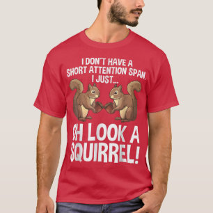 ADHDリスおもしろいレルデザイン女子男性へチップムンク Tシャツ