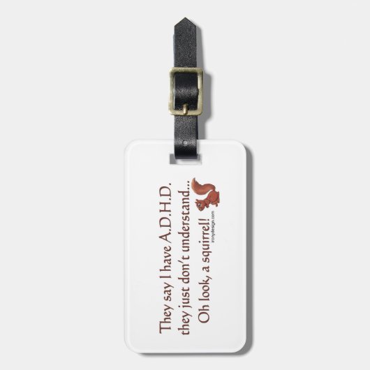 ADHDリスことわざ ラゲッジタグ (正面縦)