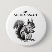 ADHDリスのボタン 缶バッジ (正面)
